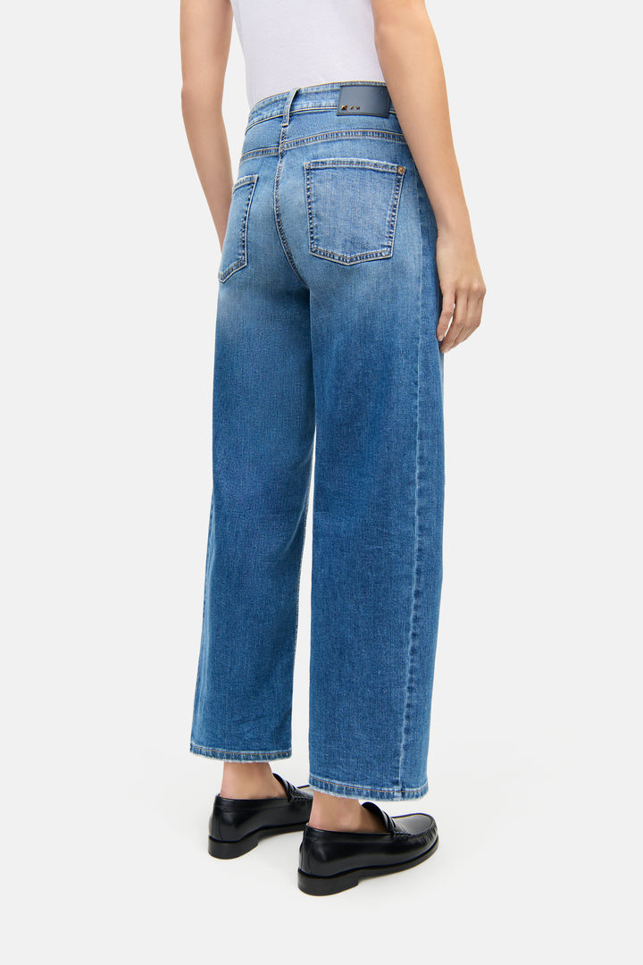 Jeans raccourci à jambe ballon Oria