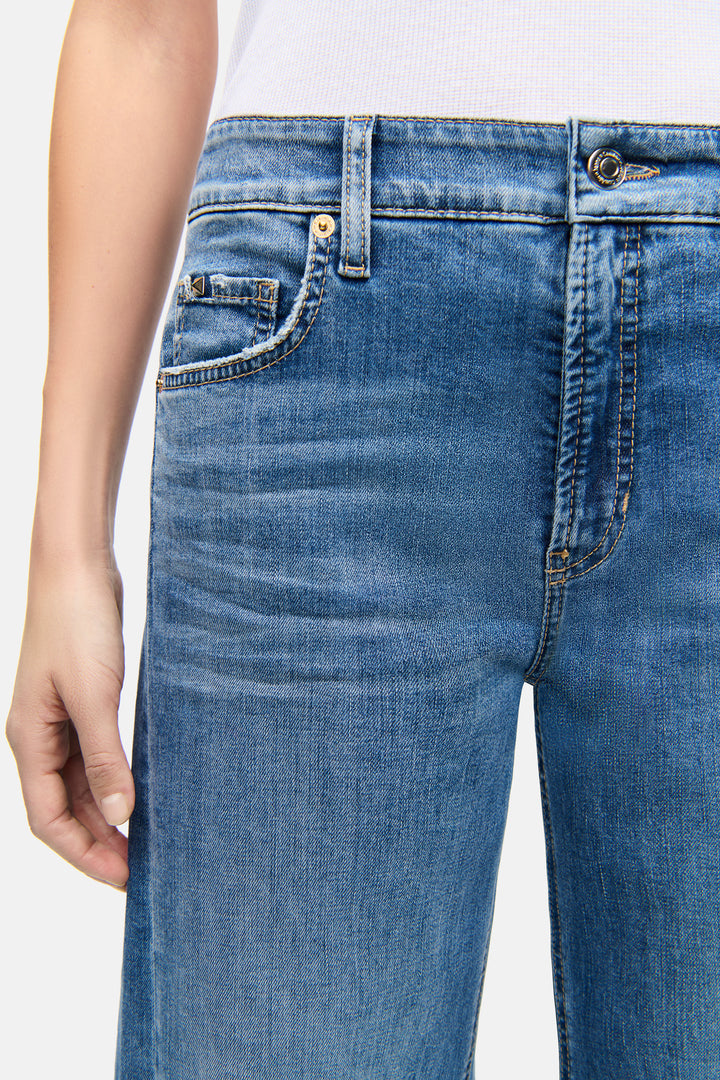 Jeans raccourci à jambe ballon Oria