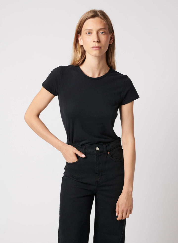 T-shirt de base ajusté à col rond Soft Touch