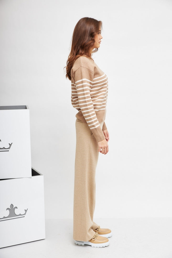 Pull rayé avec motif éclair