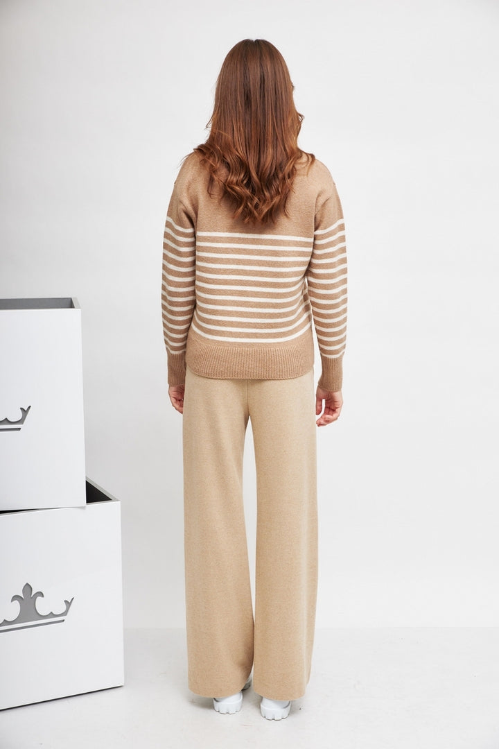 Pull rayé avec motif éclair