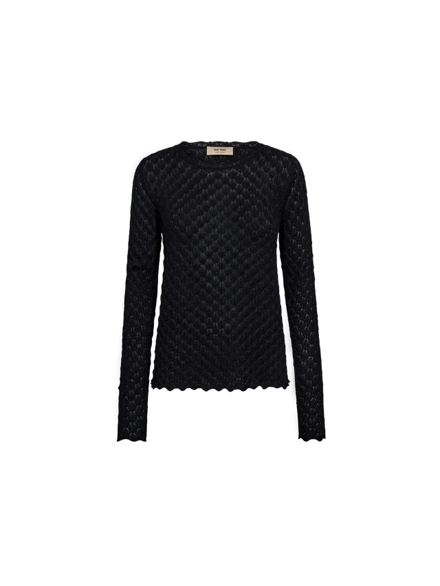 Tricot ajusté à motif texturé scintillant Thaz Relena