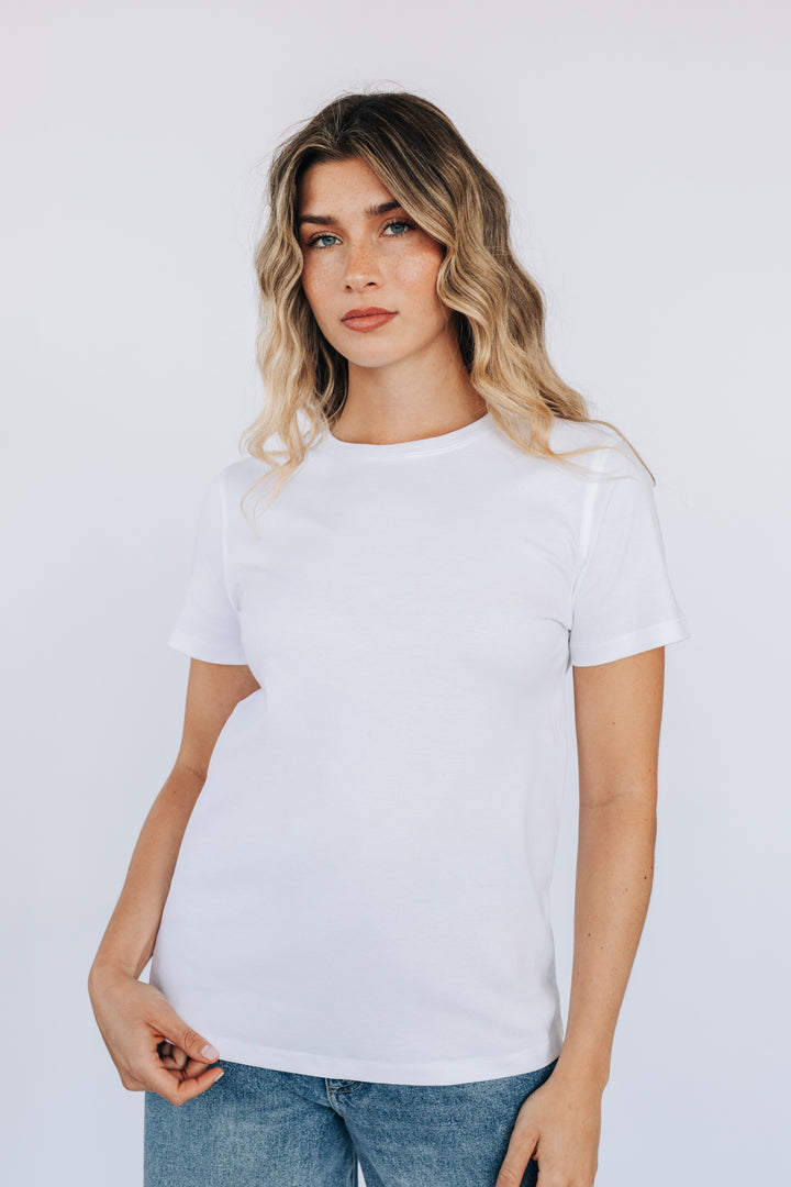 T-shirt droit Lily - Blanc - Avec Style Studio