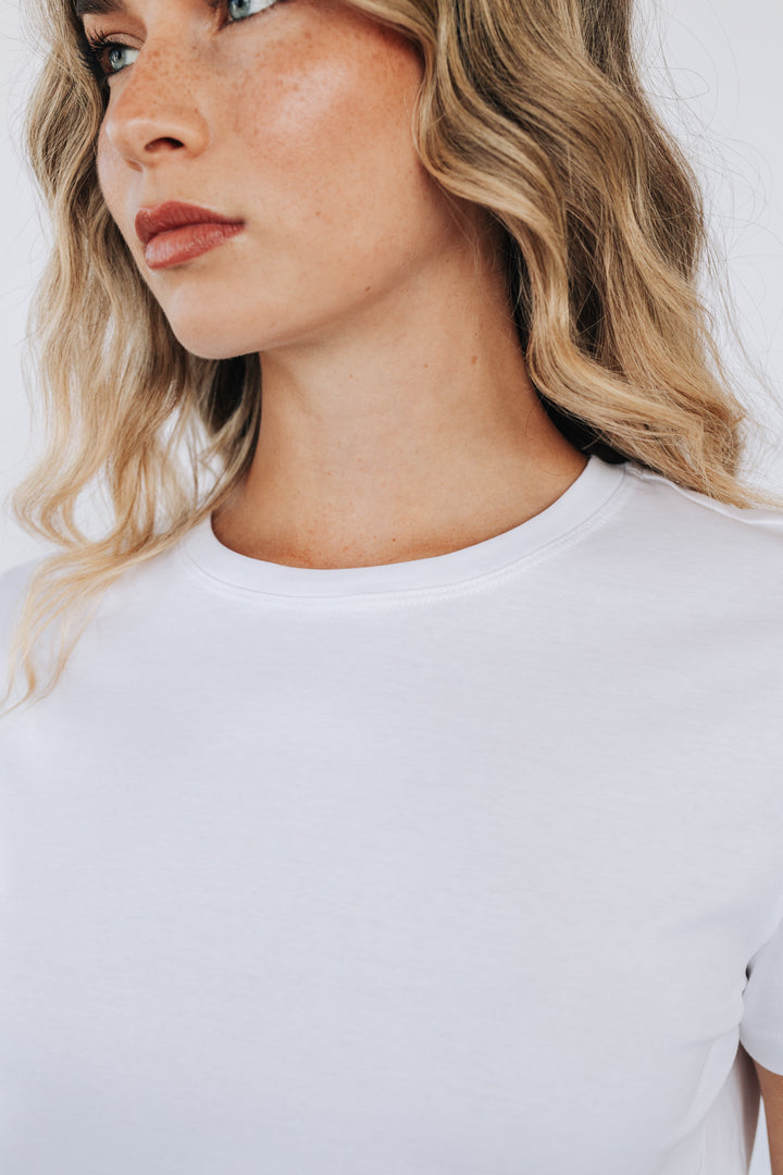 T-shirt droit Lily - Blanc - Avec Style Studio