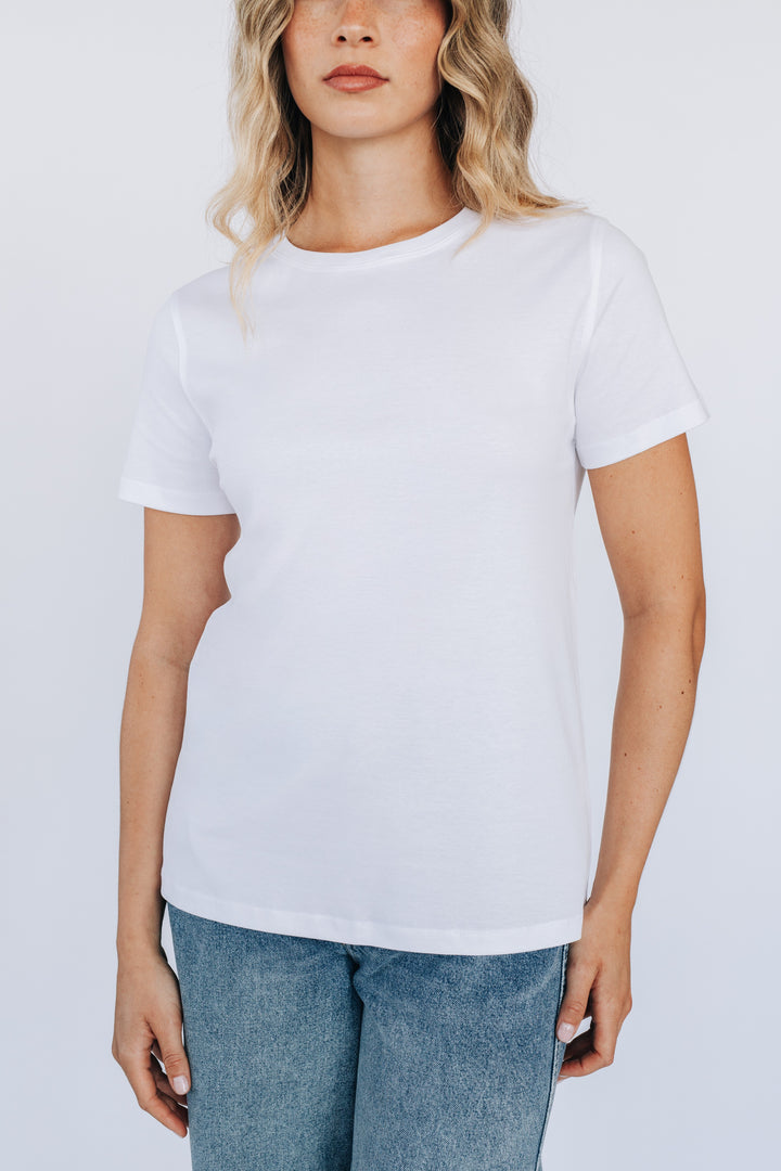 T-shirt droit Lily - Blanc - Avec Style Studio