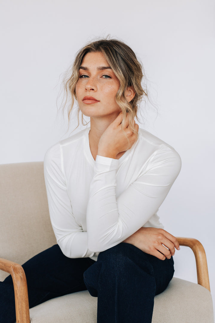 T-shirt doux confort à manches longues - Julia