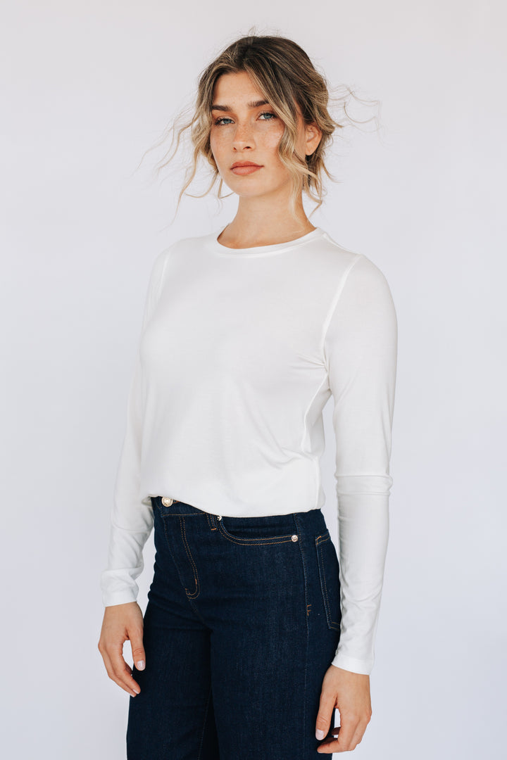 T-shirt doux confort à manches longues - Julia