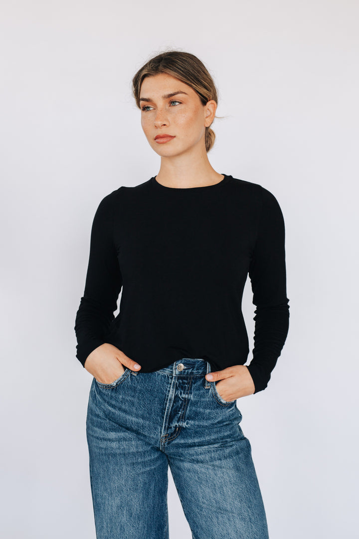 T-shirt doux confort à manches longues - Julia