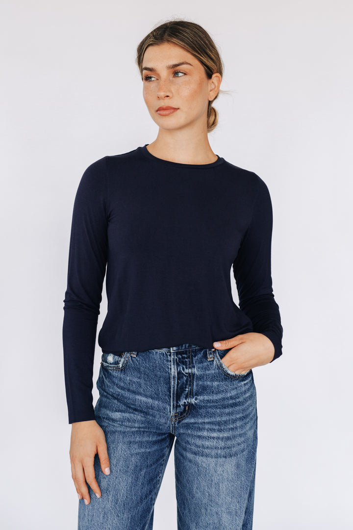 T-shirt doux confort à manches longues - Julia