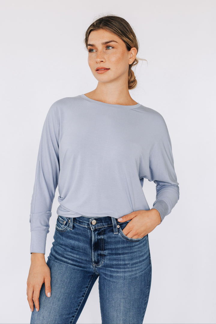 T-shirt doux confort à manches longues dolman - Margot