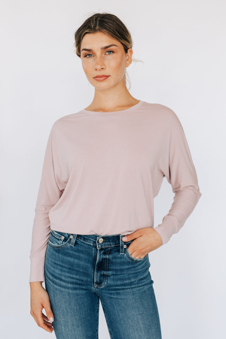 T-shirt doux confort à manches longues dolman - Margot