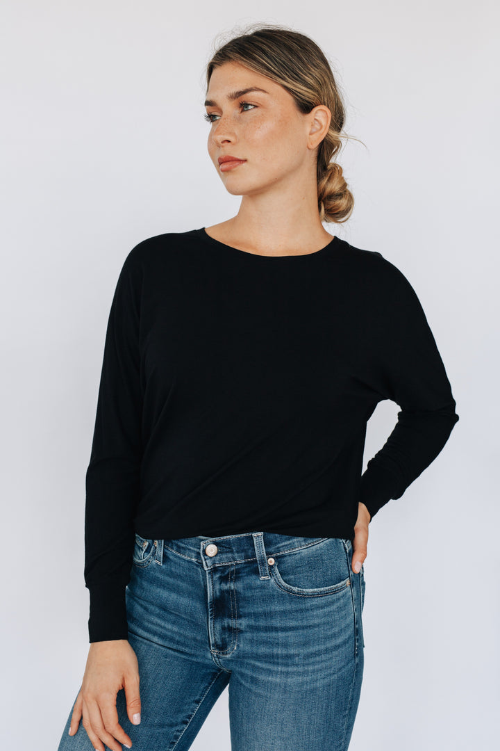 T-shirt doux confort à manches longues dolman - Margot