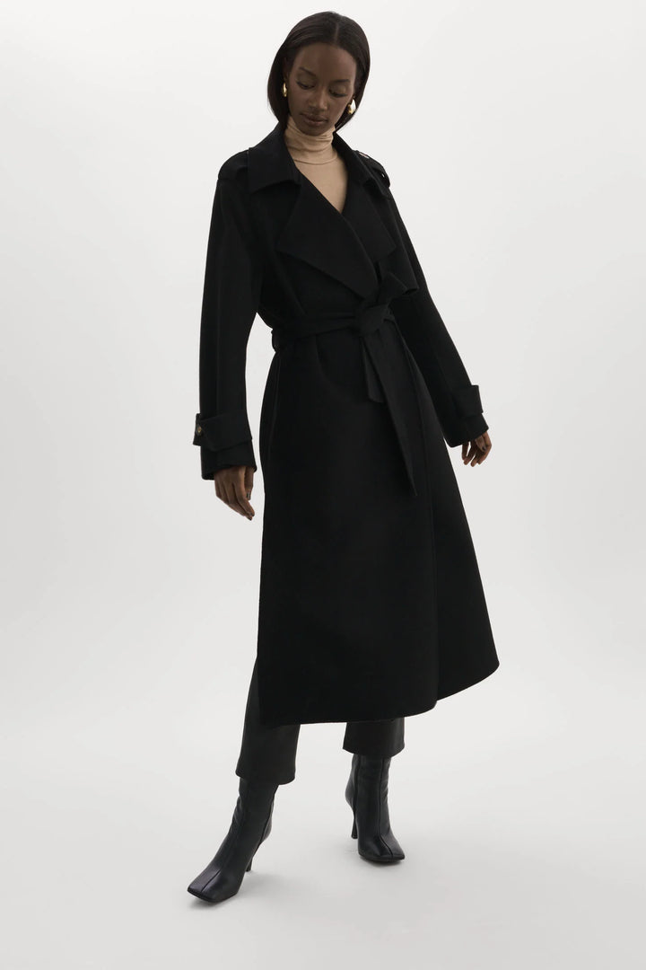 Manteau long en mélange de laine Margaret