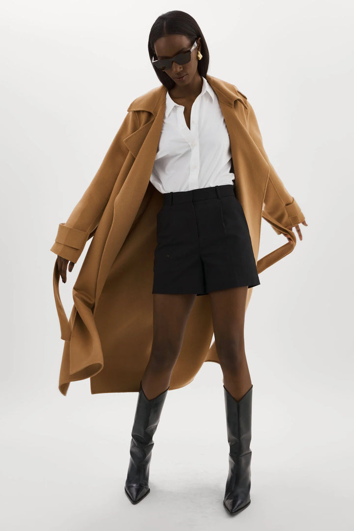 Manteau long en mélange de laine Margaret