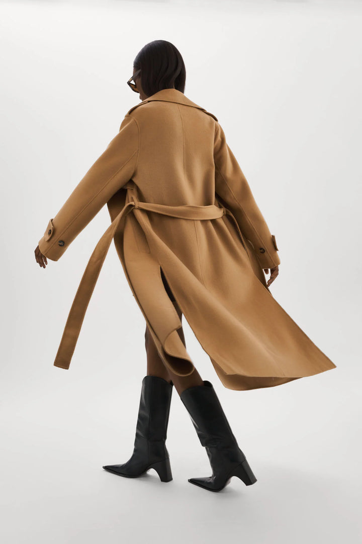 Manteau long en mélange de laine Margaret