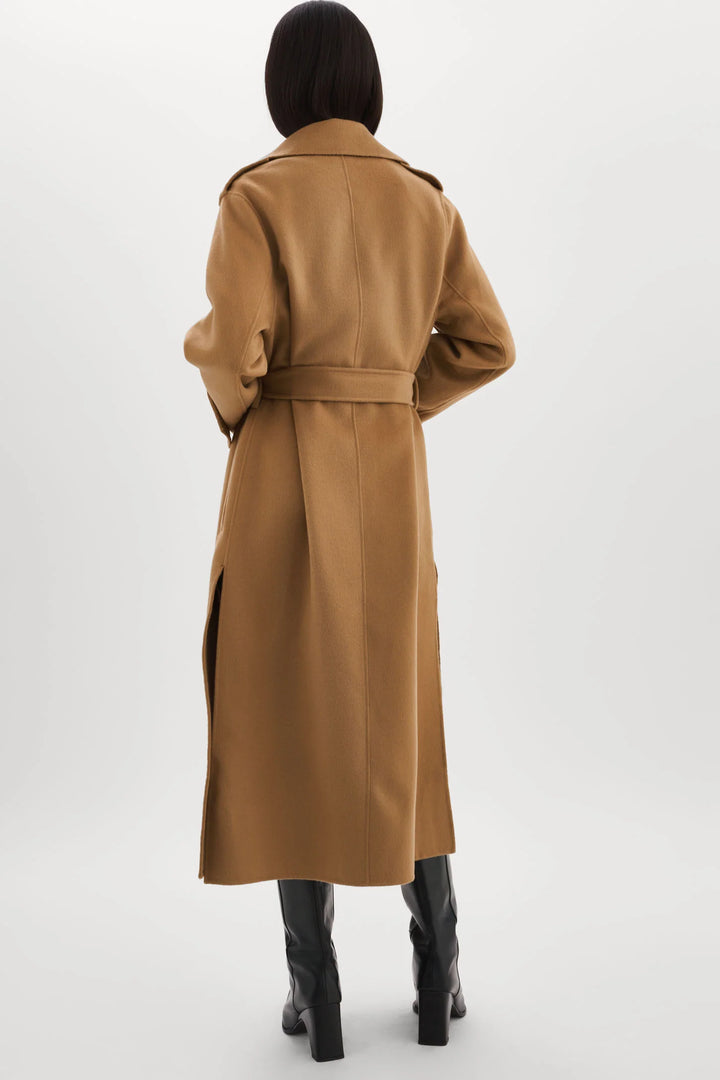 Manteau long en mélange de laine Margaret