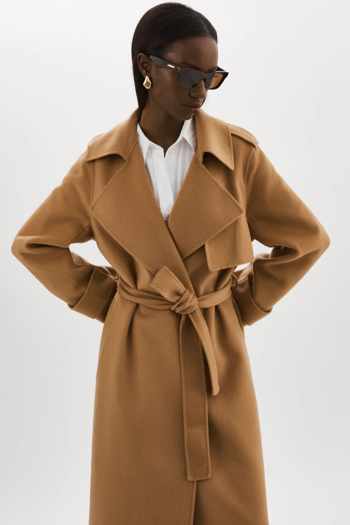 Manteau long en mélange de laine Margaret