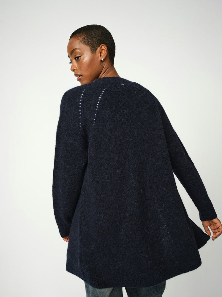 Cardigan long en mélange alpaga Thora