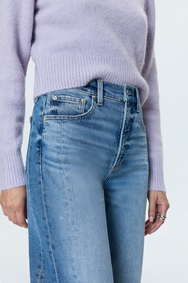 Jeans taille haute à jambes ballon Eli