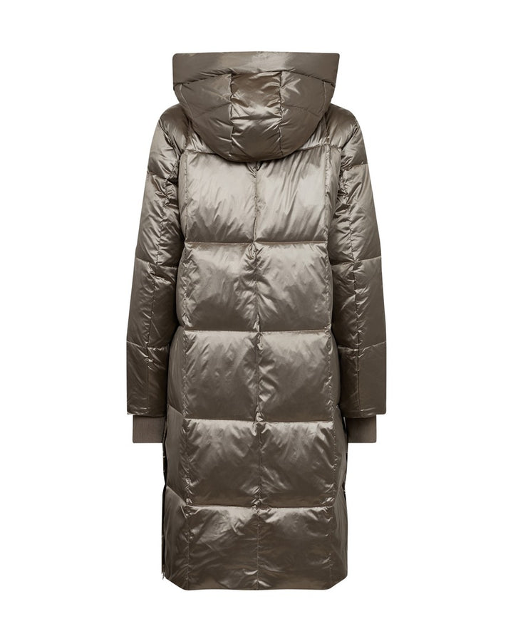 Manteau long en duvet avec fini métallique Nova - HIVER