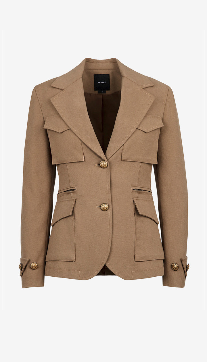 Veston style safari avec poches utilitaires