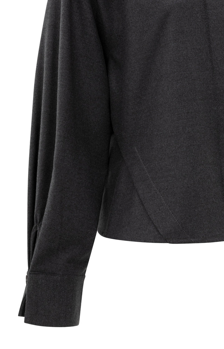 Blouse boutonnée à manches dolman