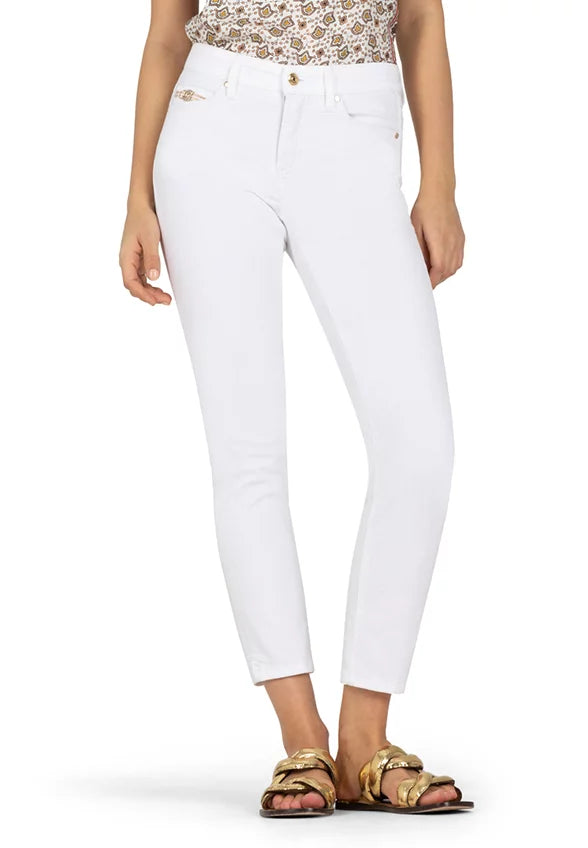 Jeans cigarette avec logo sur la poche Piper