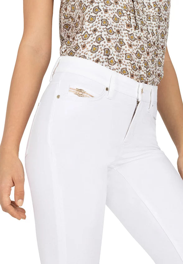 Jeans cigarette avec logo sur la poche Piper