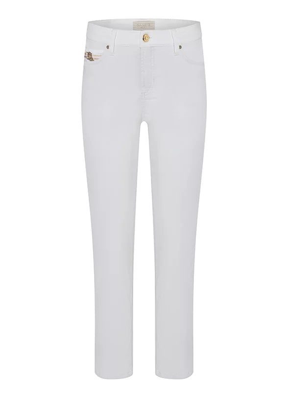 Jeans cigarette avec logo sur la poche Piper