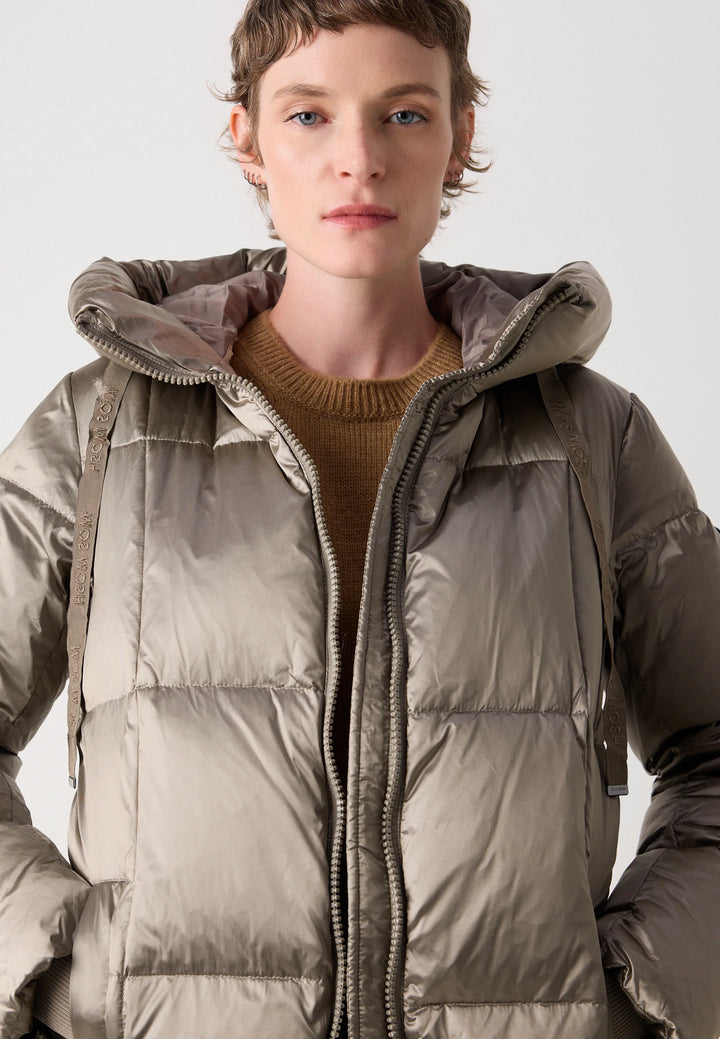 Manteau long en duvet avec fini métallique Nova - HIVER