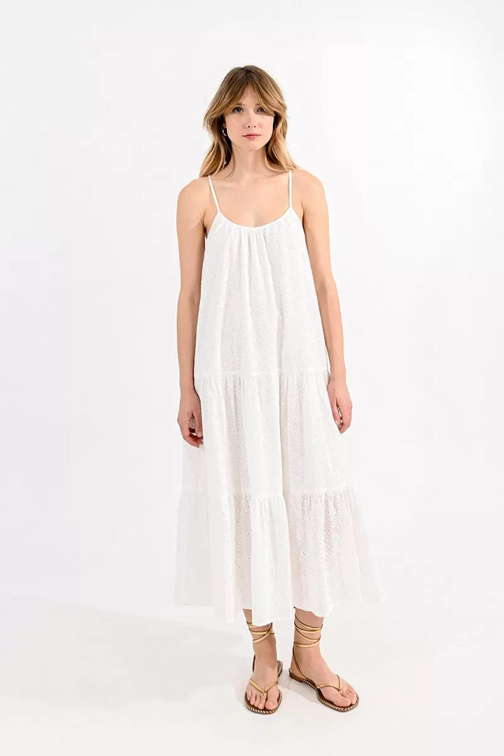 Robe bohème en dentelle anglaise