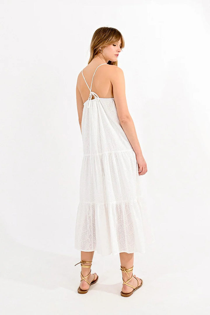 Robe bohème en dentelle anglaise