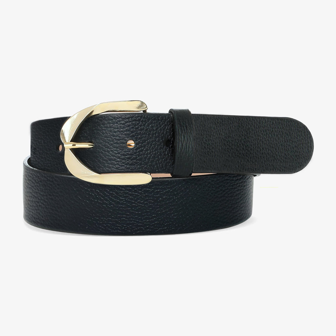 Ceinture en cuir grainé Xela 1 3/8"