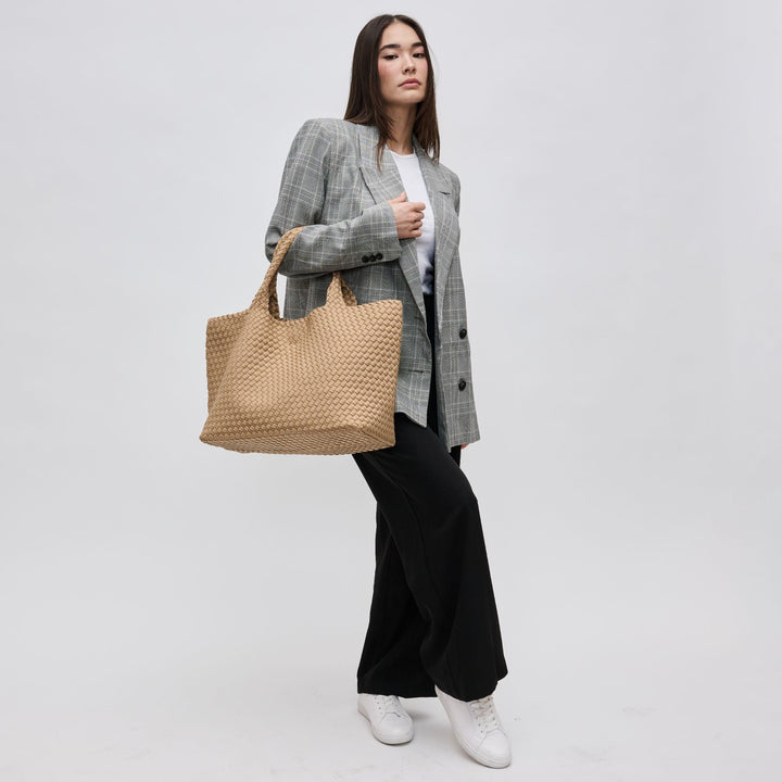 Sac tressé large avec pochette amovible Sky's The Limit