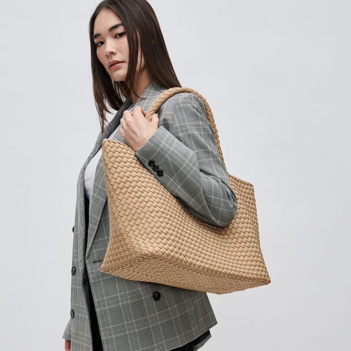 Sac tressé large avec pochette amovible Sky's The Limit