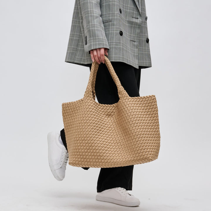Sac tressé large avec pochette amovible Sky's The Limit