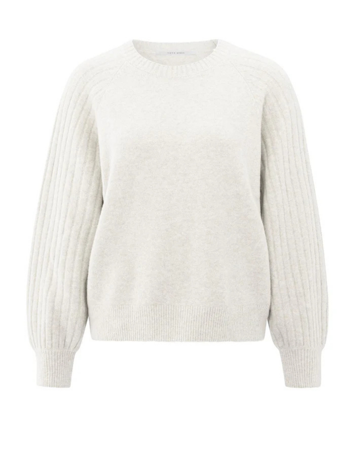 Pull à manches longues côtelées