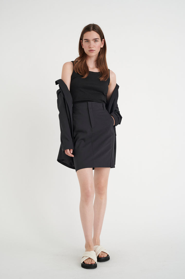 Jupe courte Zella blanc cassé