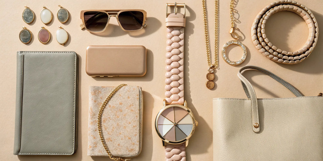 Idée de cadeau tendance pour femme 2025 : montre, bijoux et accessoires de mode.