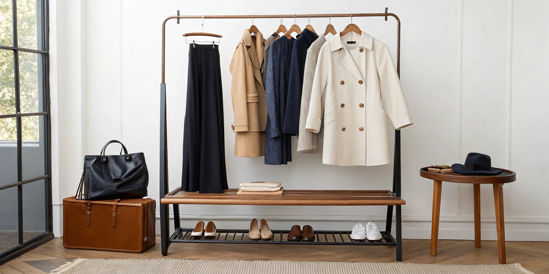 Conseils pour moderniser sa garde-robe avec un portant de vêtements bien organisé.
