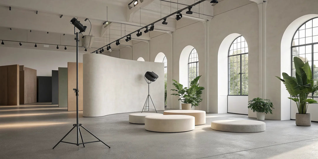 Planifier l'achat de vêtements essentiels de saison dans un studio moderne.