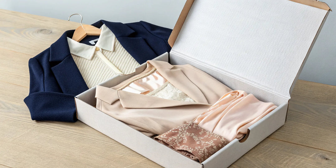 Box vêtement femme personnalisée avec une sélection de tenues choisies par une styliste.