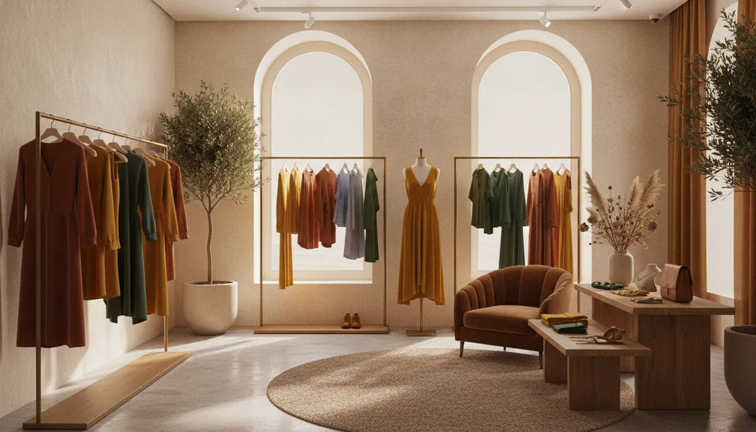 colorimétrie test maison avec palettes de couleurs en boutique