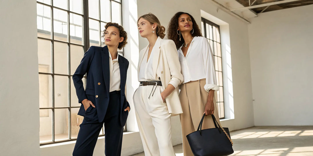 Trois femmes élégantes montrant comment définir son style vestimentaire.