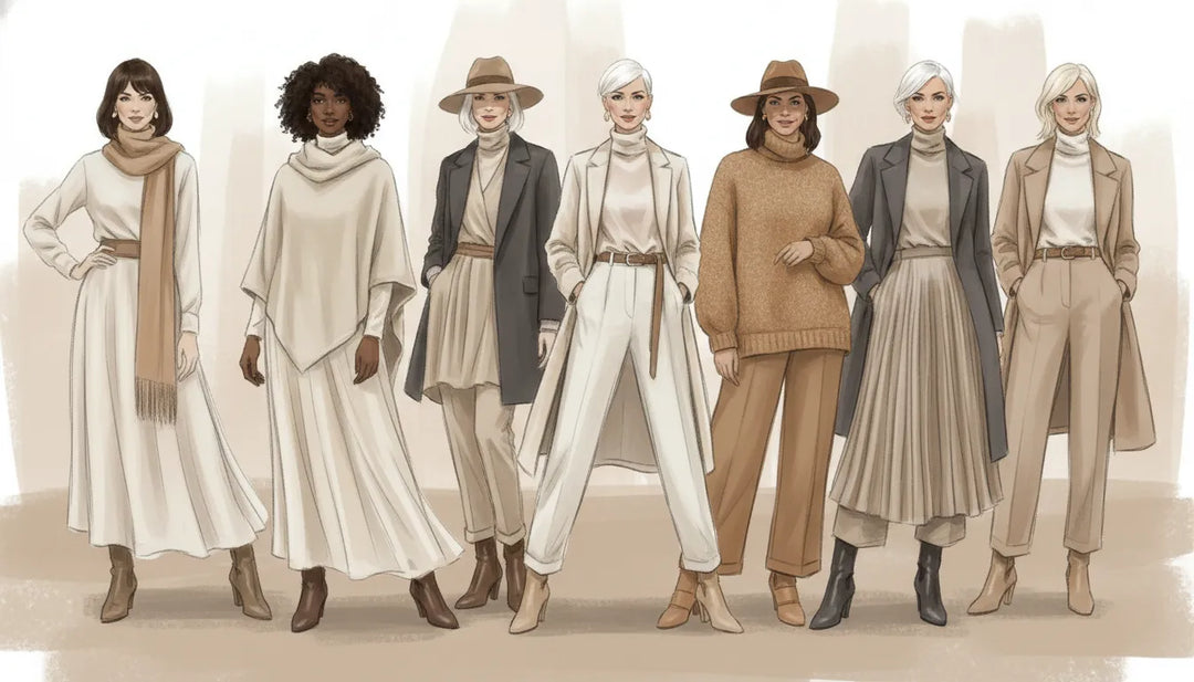 Morphologie femme : silhouettes variées en tenues élégantes