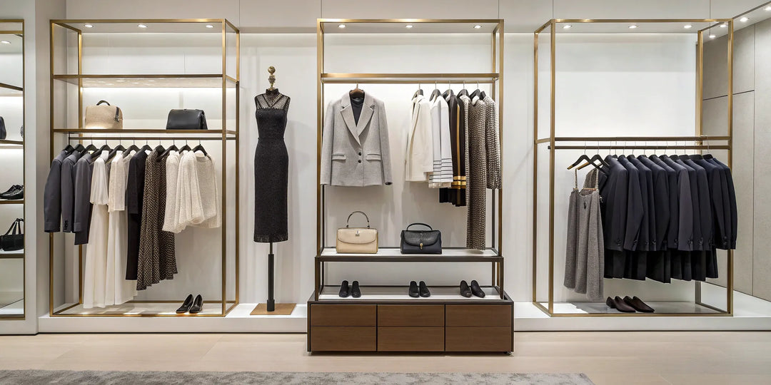 Garde-robe moderne organisée par une styliste professionnelle à Montréal.