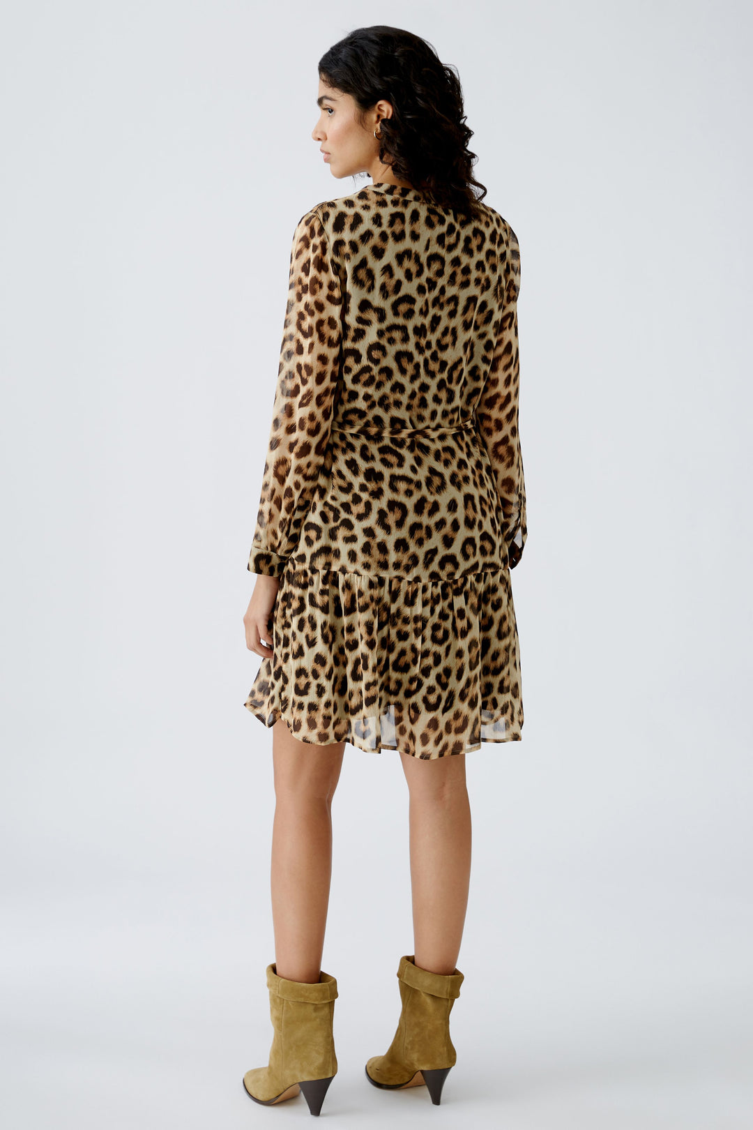 Robe courte avec imprimé léopard