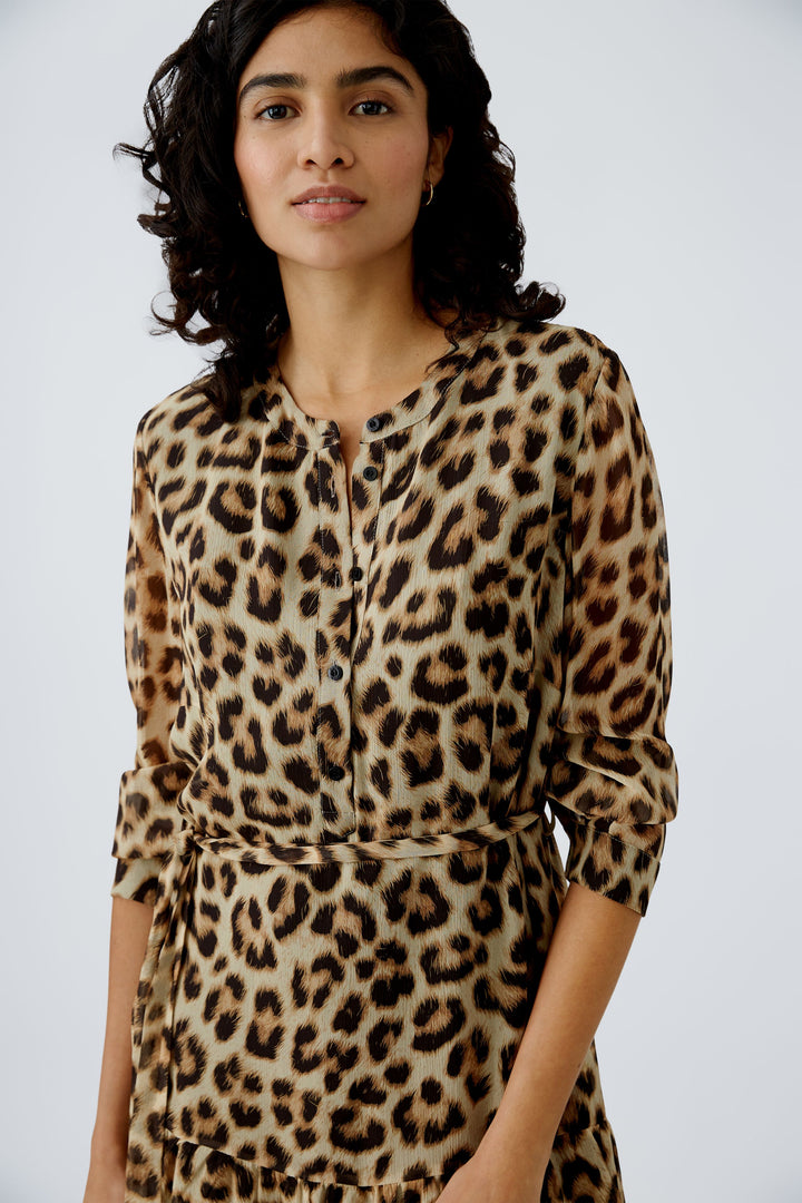 Robe courte avec imprimé léopard