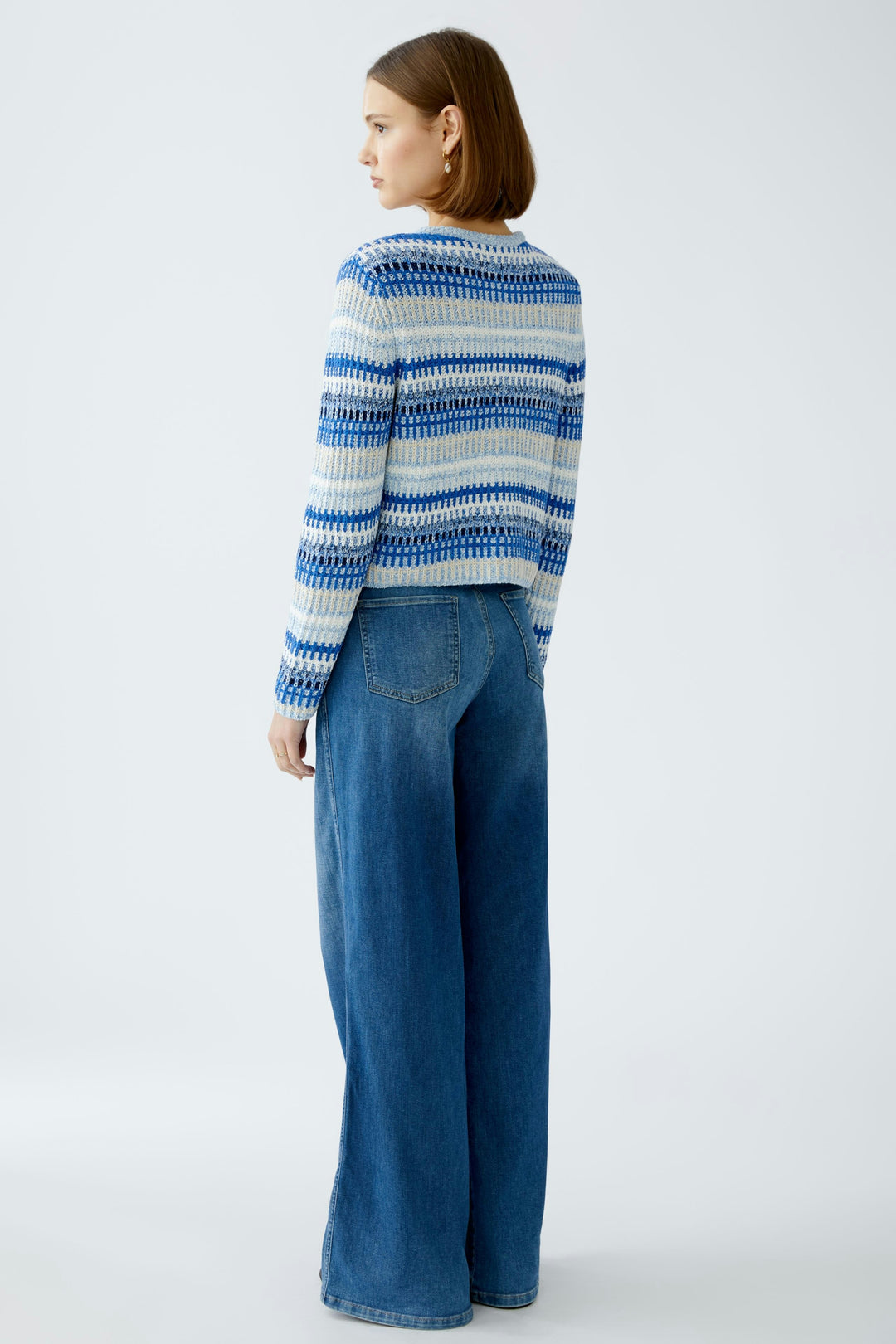 Cardigan en maille texturée avec lignes