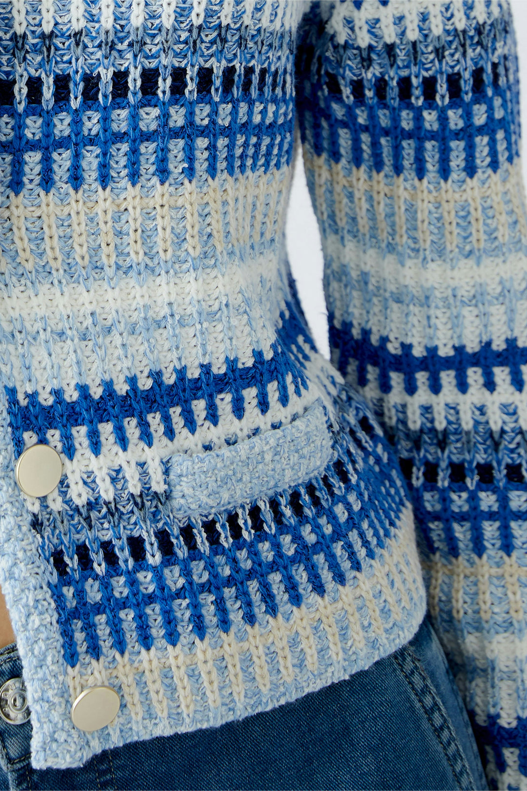 Cardigan en maille texturée avec lignes